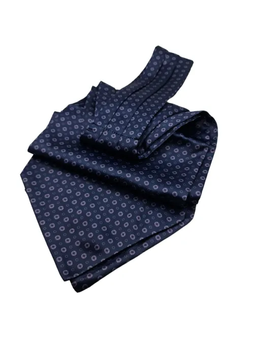 Ascot clasic matase naturala mov print geometric