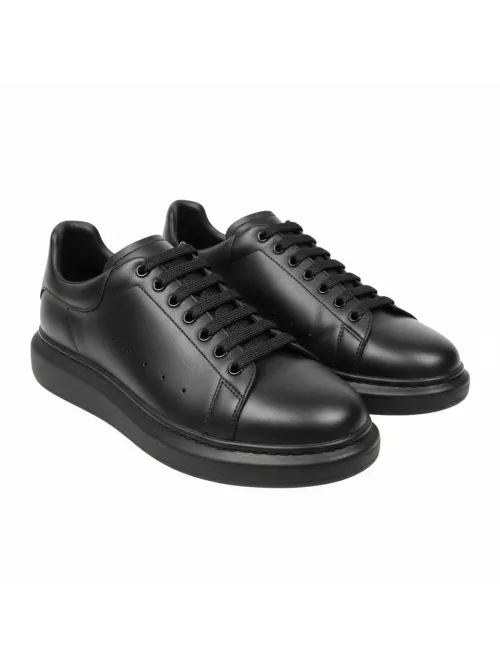 Sneaker negri din piele naturala 1642