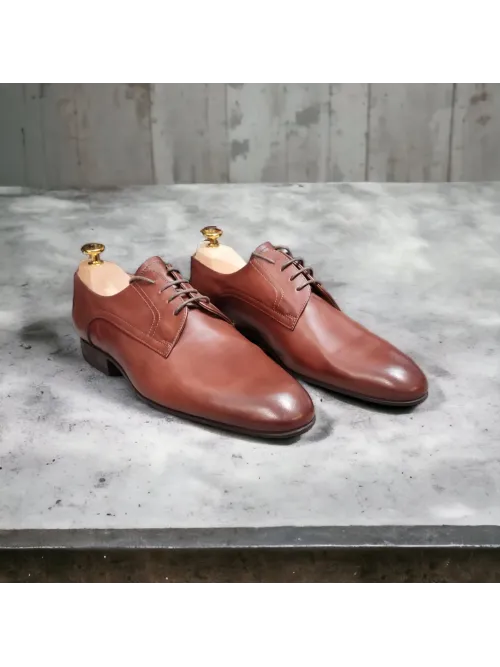 Pantofi clasici barbati maro castana 012